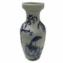 Vase DKD Home Decor Bleu Blanc Porcelaine Indien Eléphant (16 x 16 x 36 cm)