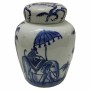 Vase DKD Home Decor Bleu Blanc Porcelaine Indien Eléphant (16 x 16 x 20 cm)