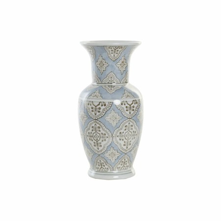 Vase DKD Home Decor Porcelaine Beige Bleu Arabe (15 x 15 x 30 cm)