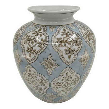 Vase DKD Home Decor Porcelaine Beige Bleu Arabe (22 x 22 x 25 cm)