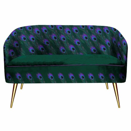 Canapé DKD Home Decor Métal Polyester Vert (130 x 70 x 80 cm)