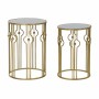 Table d'appoint DKD Home Decor Miroir Noir Métal Cuivré Clair (39 x 39 x 55 cm) (2 pcs)