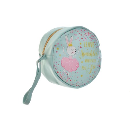 Trousse de toilette DKD Home Decor Vert Polyester Lapin (15 x 15 x 8 cm)