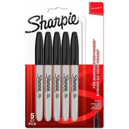 Marqueur permanent Sharpie Noir 5 Unités