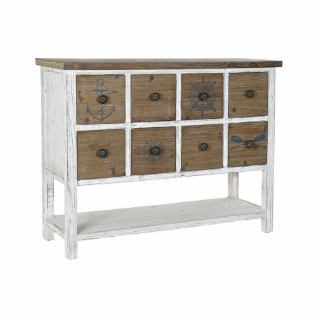 Table d'appoint DKD Home Decor Sapin Bleu Blanc (104 x 35 x 80.5 cm)