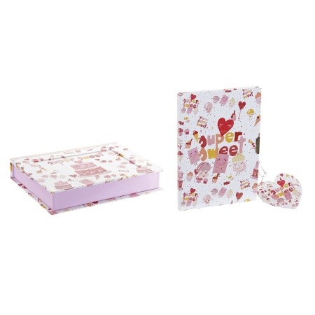 Agenda avec accessoires DKD Home Decor ‎ Rose (15.3 x 3.5 x 19.9 cm) (13.3 x 0.7 x 18 cm)