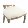 Chaise DKD Home Decor Beige Coton Lin Bois d'hévéa (48 x 46 x 96 cm)