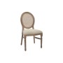 Chaise de Salle à Manger DKD Home Decor Beige Lin Bois d'hévéa (50 x 46 x 96 cm)