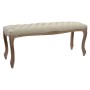 Banquette DKD Home Decor  Naturel Beige Polyester Bois d'hévéa (110 x 37 x 48 cm)