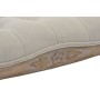 Banquette DKD Home Decor  Naturel Beige Polyester Bois d'hévéa (110 x 37 x 48 cm)