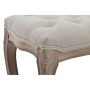 Banquette DKD Home Decor  Naturel Beige Polyester Bois d'hévéa (110 x 37 x 48 cm)