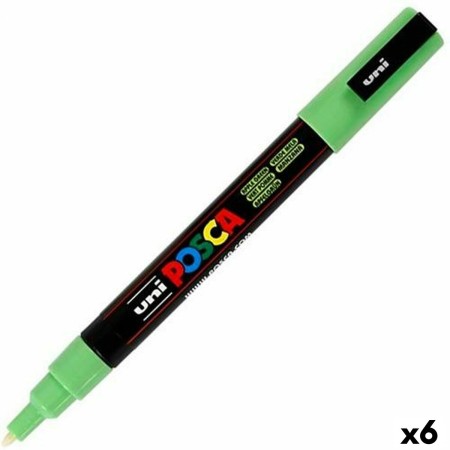 Rotulador de pintura acrílica POSCA PC-3M Verde Claro 0,9-1,3 mm (6 Unidades)