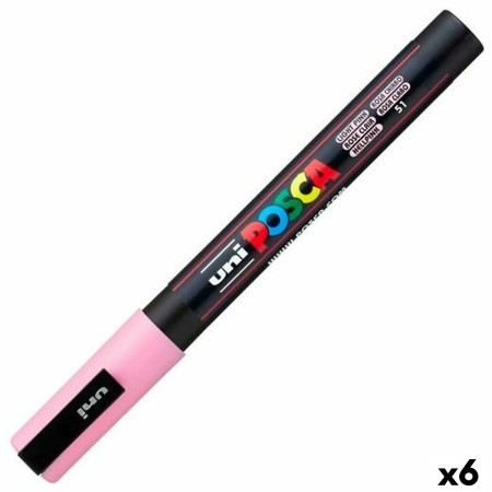 Rotulador de pintura acrílica POSCA PC-3M Rosa claro 0,9-1,3 mm (6 Unidades)