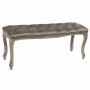 Banquette DKD Home Decor  Marron Polyester Bois d'hévéa Gris foncé (112 x 38 x 48 cm)