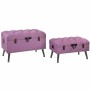 Banquette DKD Home Decor  Métal Polyester Fuchsia Bois MDF (81 x 42 x 52 cm)