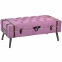 Banquette DKD Home Decor  Métal Polyester Fuchsia Bois MDF (102 x 42 x 40,5 cm)