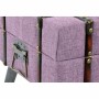 Banquette DKD Home Decor  Métal Polyester Fuchsia Bois MDF (102 x 42 x 40,5 cm)