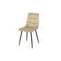 Chaise Romimex Beige Velours Métal 45 x 89 x 55 cm