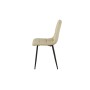 Chaise Romimex Beige Velours Métal 45 x 89 x 55 cm
