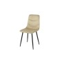 Silla Romimex Beige Terciopelo Metal 45 x 89 x 55 cm