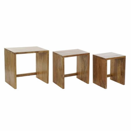 Jeu de 3 tables DKD Home Decor Bois Acacia (51 x 36 x 51 cm) (3 pcs)