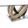 Table d'appoint DKD Home Decor Verre Marron Transparent Acier inoxydable Bois MDF (120 x 60 x 42 cm)