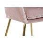 Chaise à Accoudoirs DKD Home Decor Rose Métal Polyester Velours (56 x 57 x 85 cm)