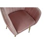 Chaise à Accoudoirs DKD Home Decor Rose Métal Polyester Velours (56 x 57 x 85 cm)