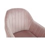 Chaise à Accoudoirs DKD Home Decor Rose Métal Polyester Velours (56 x 57 x 85 cm)