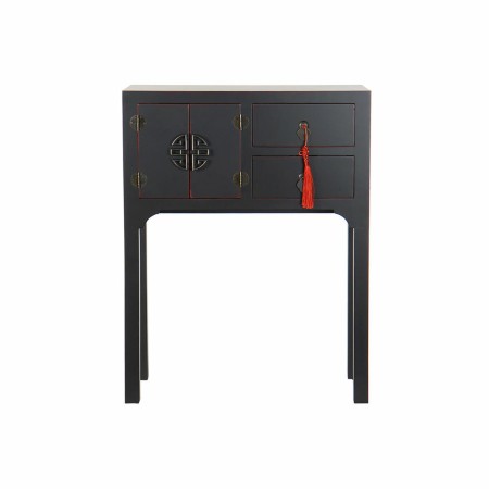 Console DKD Home Decor Noir Rouge Sapin Bois MDF (63 x 26 x 83 cm)