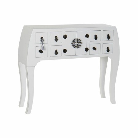 Console DKD Home Decor Blanc Argent Sapin Bois MDF (98 x 26 x 80 cm)