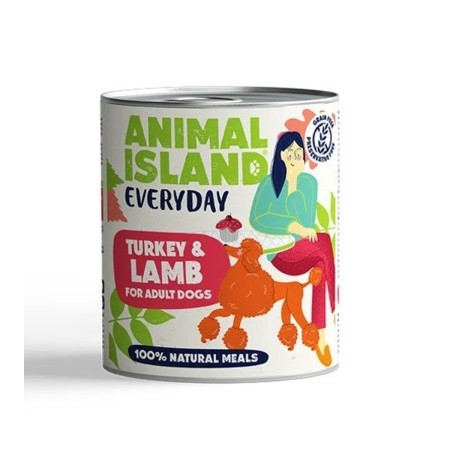 Comida húmeda ANIMAL ISLAND Everyday Turkey Pavo 800 g