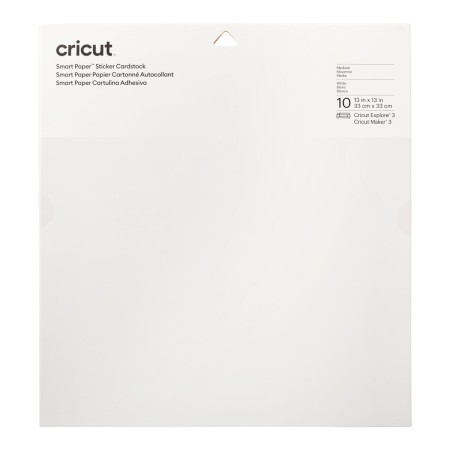 Carton autocollant pour plotter de découpe Cricut Smrt Blanc