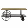 Table d'appoint DKD Home Decor Sapin Noir Métal PVC (112 x 54 x 52 cm)