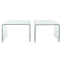 Jeu de 2 tables DKD Home Decor Transparent Verre (2 pcs) (48 x 45 x 31.5 cm) (45 x 40 x 30 cm)
