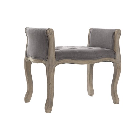 Coffre de Rangement DKD Home Decor Gris Lin Bois d'hévéa (71 x 48 x 60 cm)