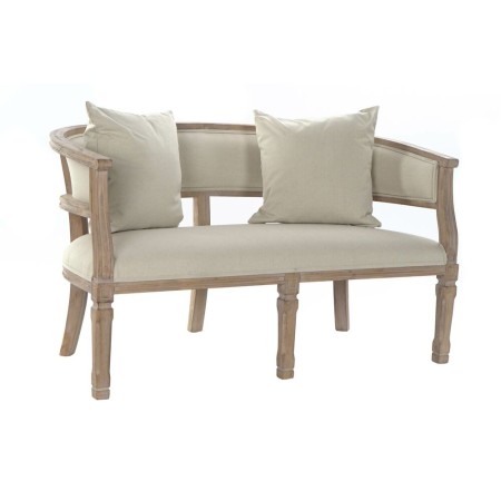 Canapé DKD Home Decor Beige Lin Bois d'hévéa (122 x 69 x 72 cm)