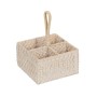 Panier à couverts Blanc Bambou Rotin 19 x 19 x 27 cm