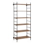 Étagère Noir Beige Fer Bois d'épicéa 94 x 44 x 220 cm