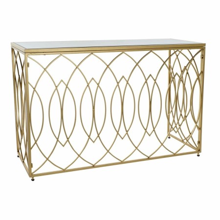 Table d'appoint DKD Home Decor Verre Doré Métal (120 x 40 x 78 cm)