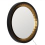 Miroir mural Noir Doré 90 x 9 x 90 cm