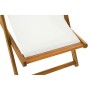 Chaise longue DKD Home Decor Blanc Coton Acacia (55 x 110 x 85 cm)