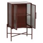 Vitrine avec Double Porte en Cristal Tuile Verre Fer 70 x 36 x 143 cm