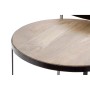 Jeu de 3 tables DKD Home Decor Noir Métal Marron Bois de manguier (60 x 60 x 55 cm) (3 pcs)