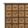 Caisson à Tiroirs Beige Gris Bois d'épicéa Bois MDF 80,5 x 35 x 115 cm