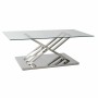 Table d'appoint DKD Home Decor Verre Acier Argent (120 x 60 x 43 cm)