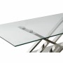 Table d'appoint DKD Home Decor Verre Acier Argent (120 x 60 x 43 cm)