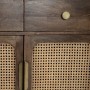 Meuble d'Appoint NATURAL WAY Doré Naturel Fer Rotin Bois de manguier 84 x 38 x 94 cm