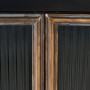 Présentoir BRICK Noir Doré Verre Fer 100 x 42 x 99 cm