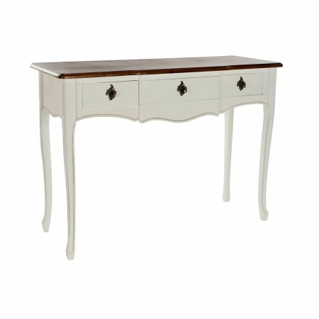 Console DKD Home Decor Blanc Marron Bois de paulownia (110 x 40 x 79 cm)